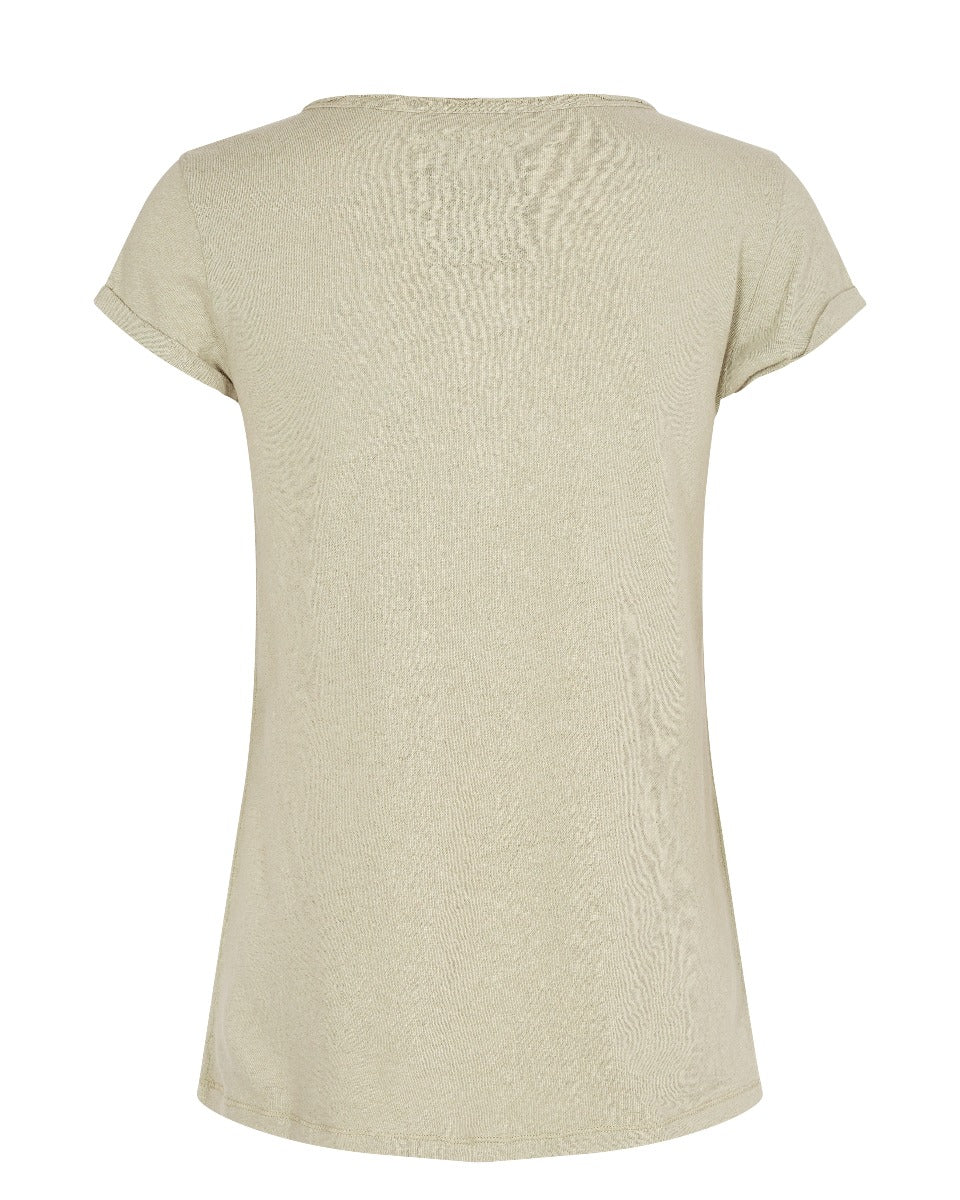 Mos Mosh Troy t-shirt - Sage green - Bahne